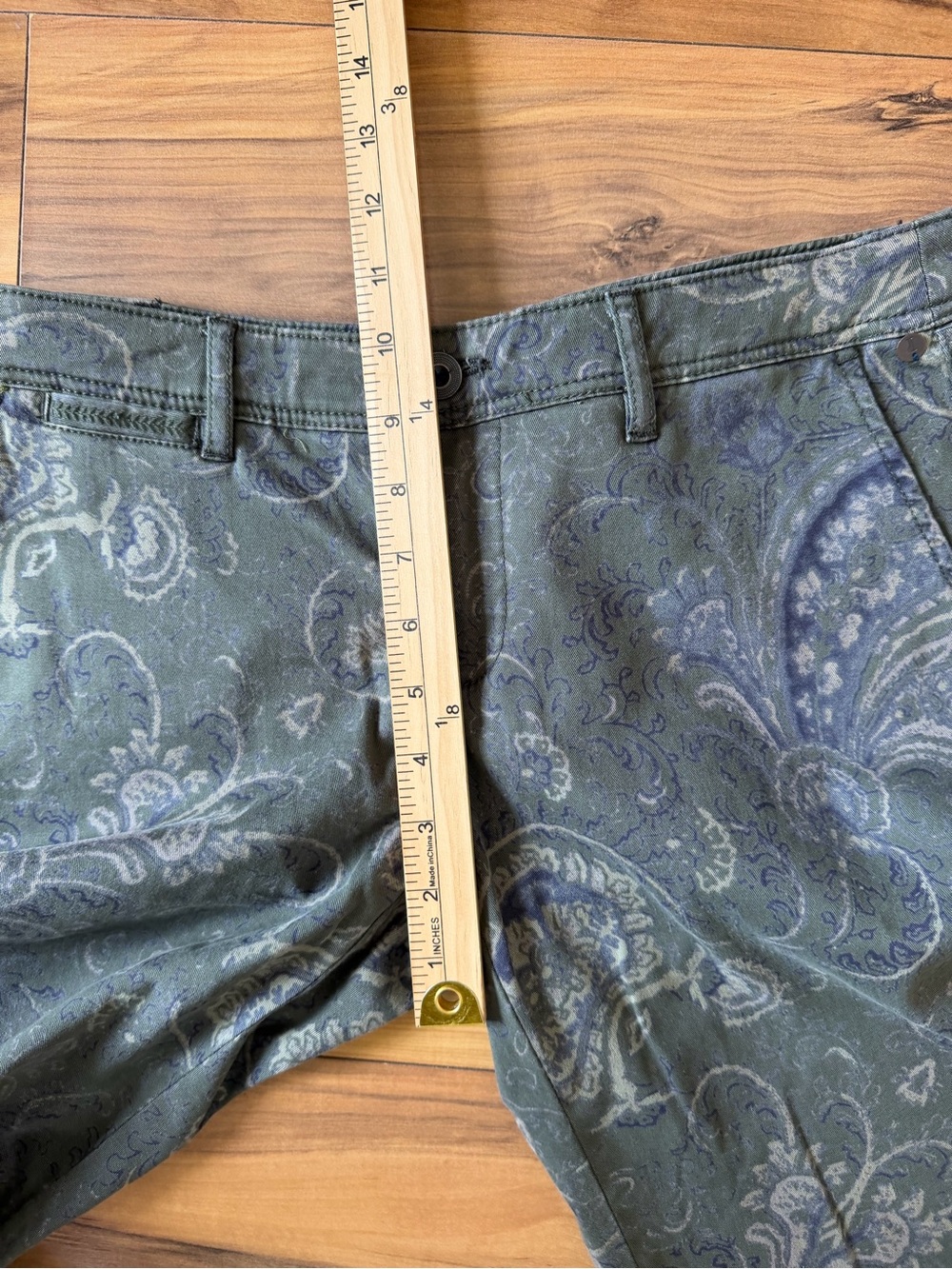 NWT Pilcro Women's Hyphen Olive Paisley Straight-Leg Jeans - Picture 12 of 13